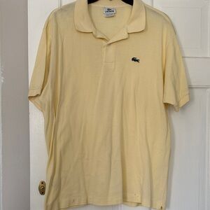 Lacoste Men's Soft Yellow Polo Shirt